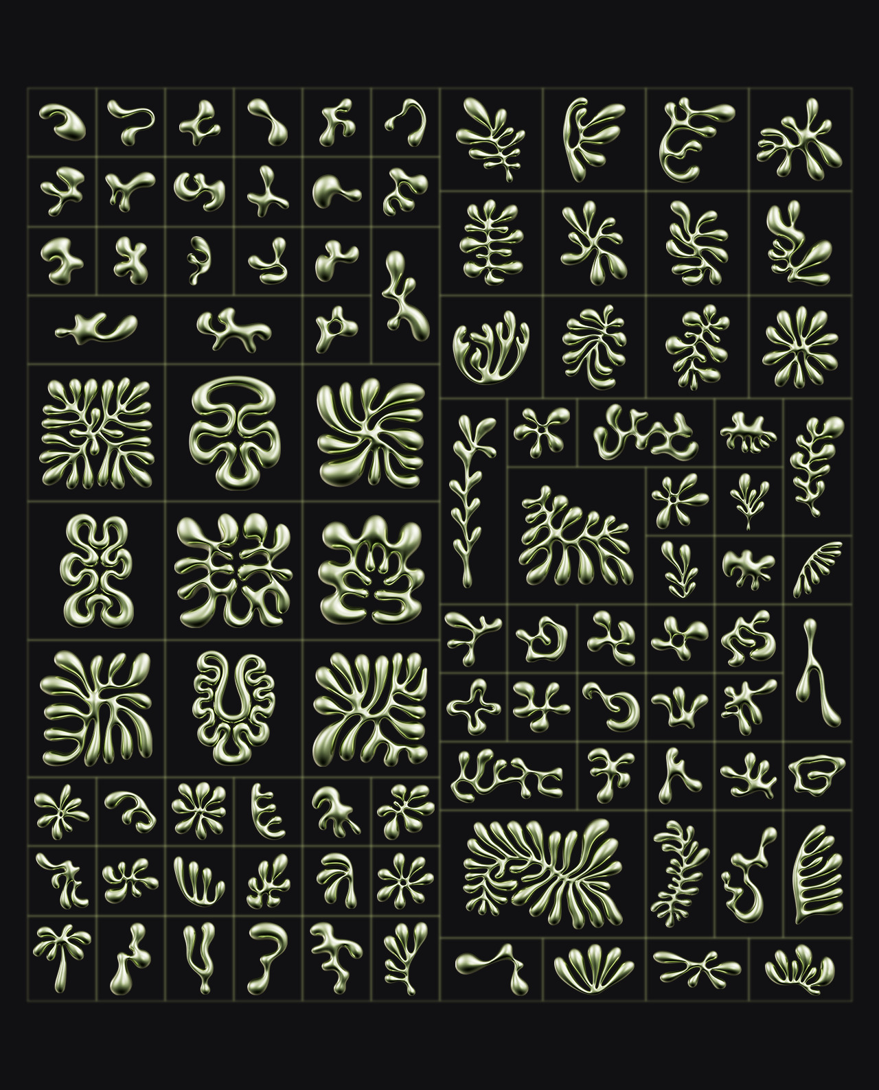 3D Floral Shapes - 95 Shapes with 15 Material gallery image 9