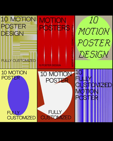 Abstract & Brutal Motion Poster Designs - 10 Templates gallery image 2