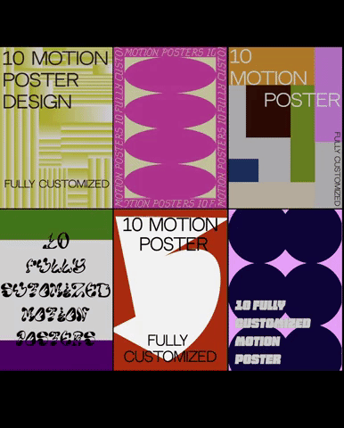 Abstract & Brutal Motion Poster Designs - 10 Templates gallery image 3