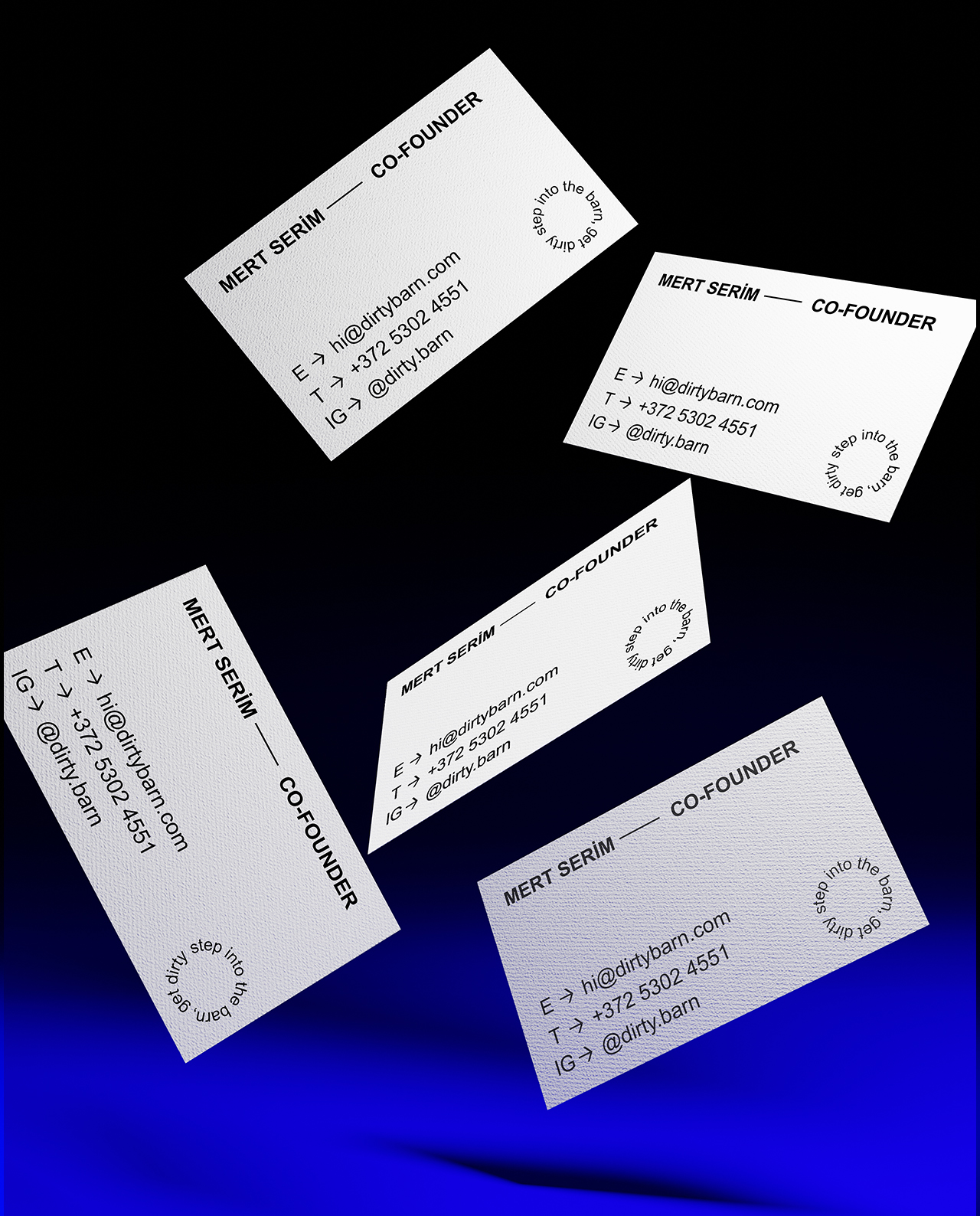 Business Card Mockups in Zero Gravity
