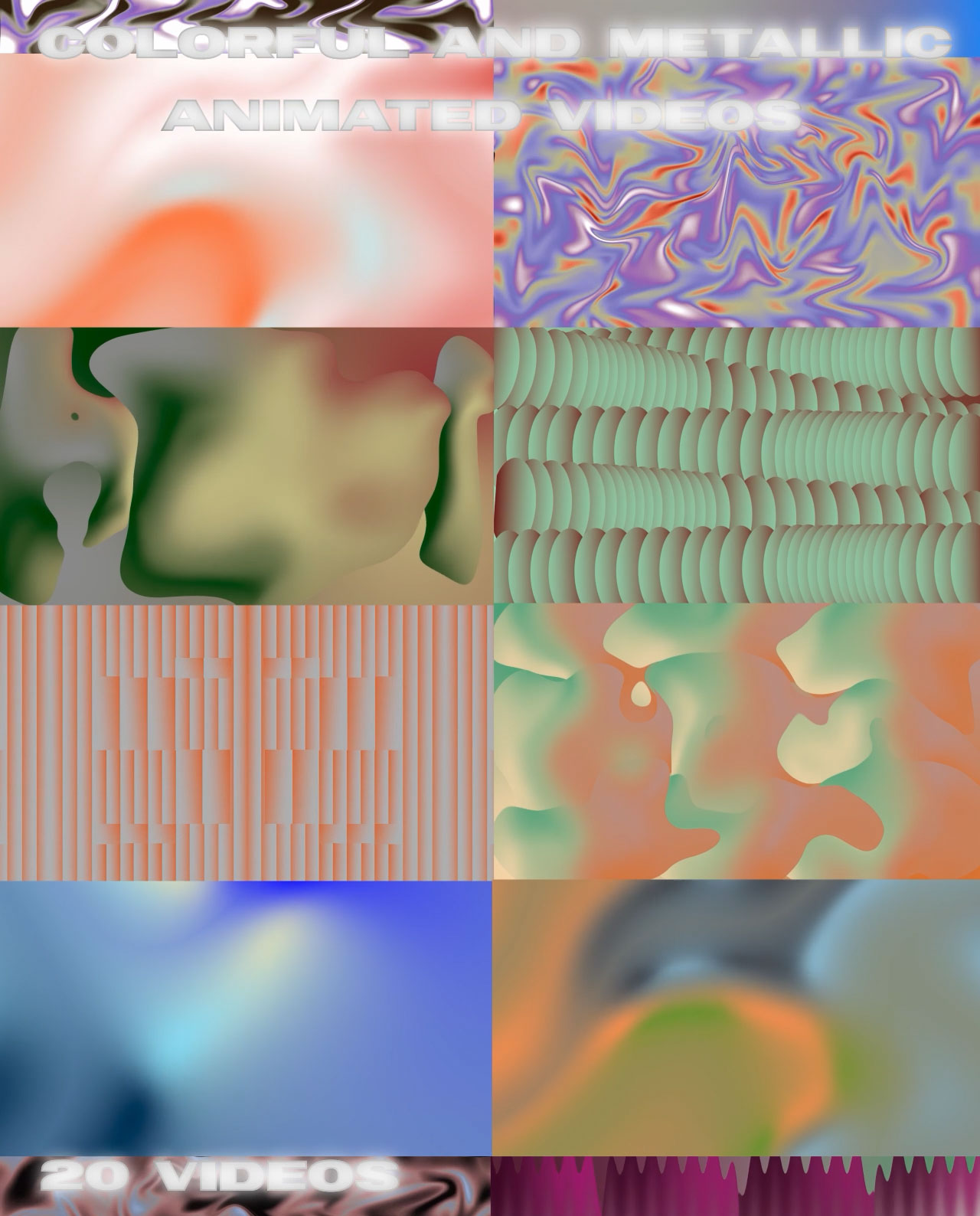 Colorful and Metallic Animated Gradients - 20 Videos gallery image 3