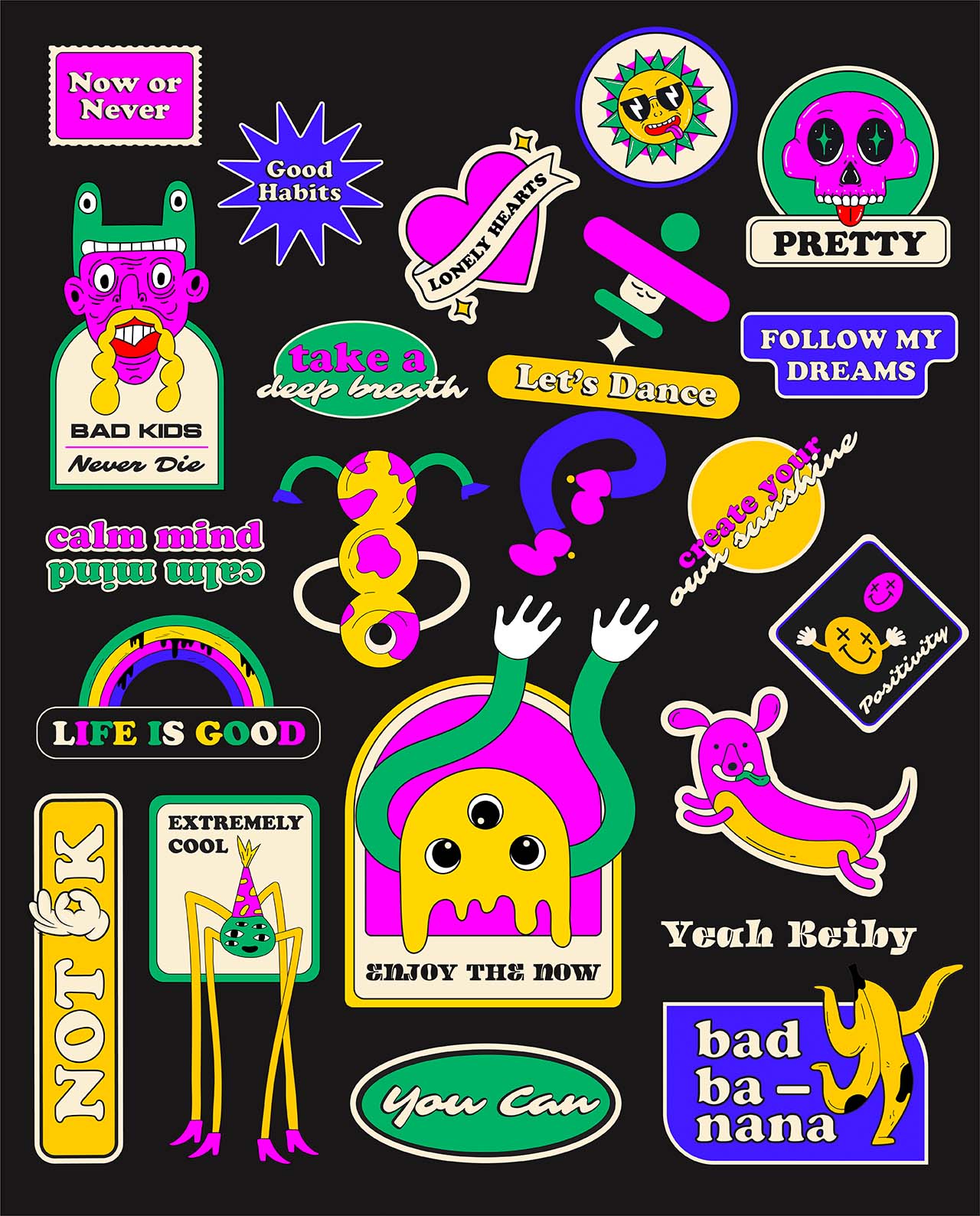 Colorful and Retro Sticker Pack - Part II gallery image 3