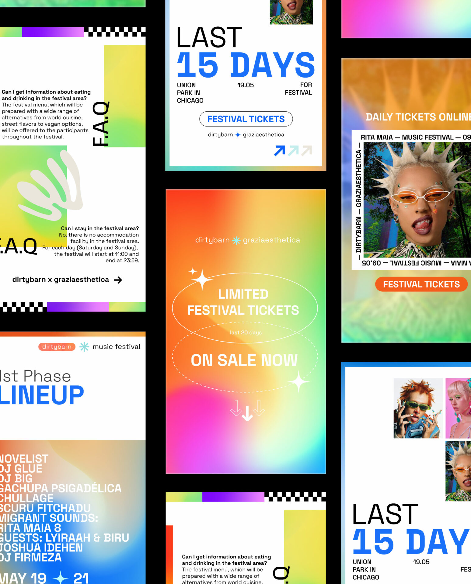 Boomba Music Festival | Colorful Gradient Social Media Templates gallery image 2