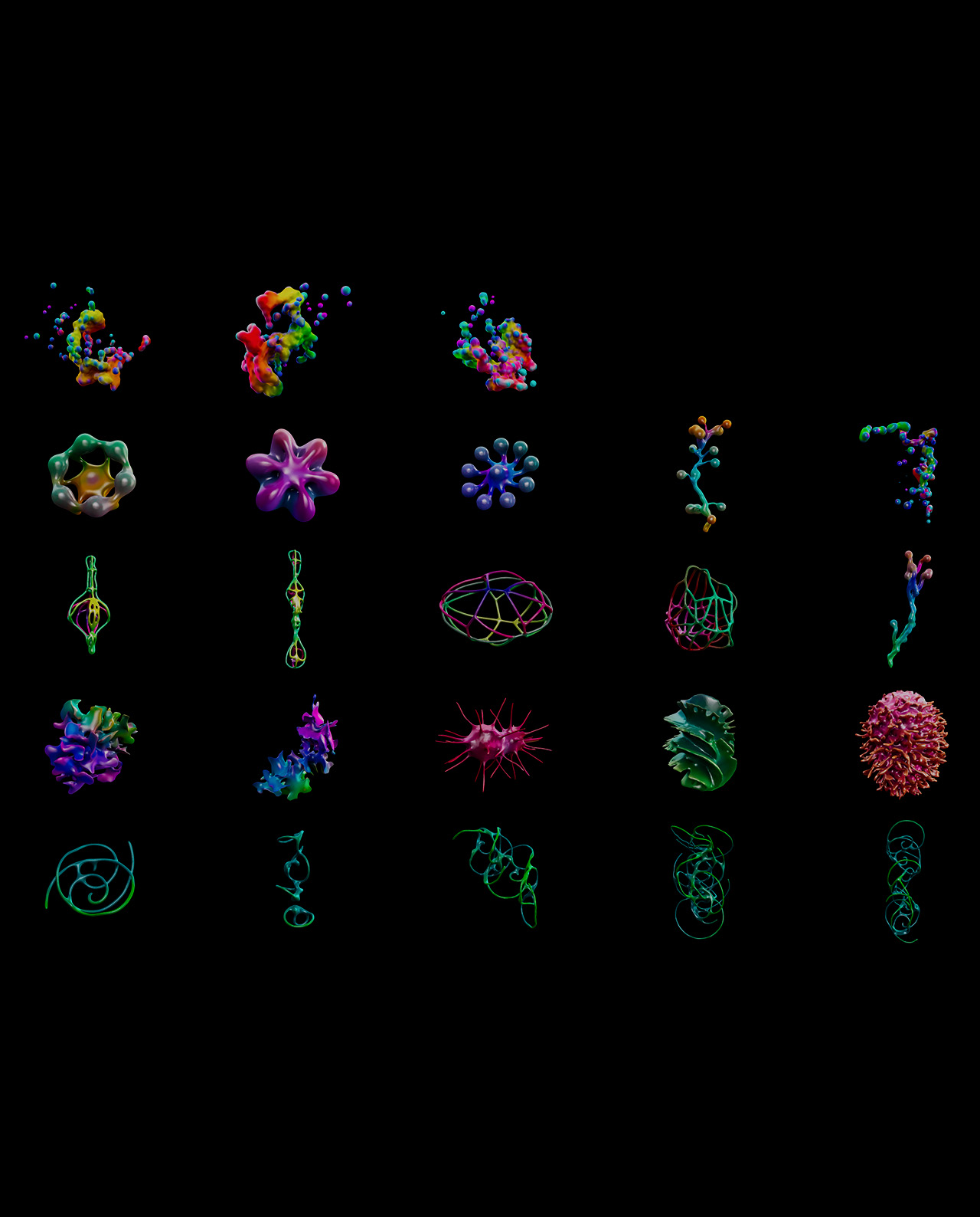 Cyber Coral - Abstract 3D Shapes Pack - 144 Pieces gallery image 6