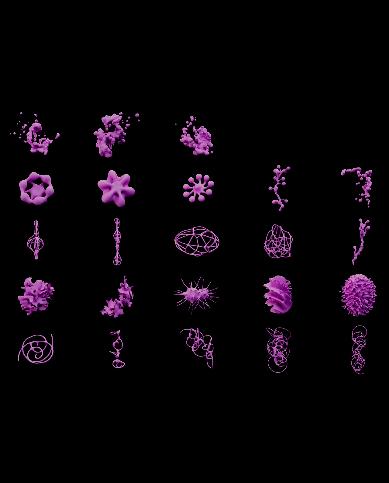 Cyber Coral - Abstract 3D Shapes Pack - 144 Pieces gallery image 8