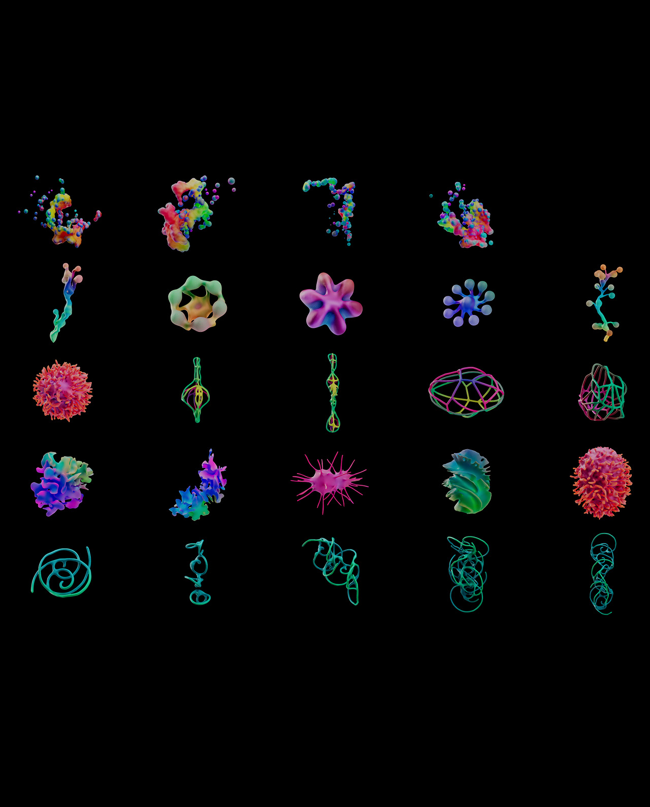 Cyber Coral - Abstract 3D Shapes Pack - 144 Pieces gallery image 9