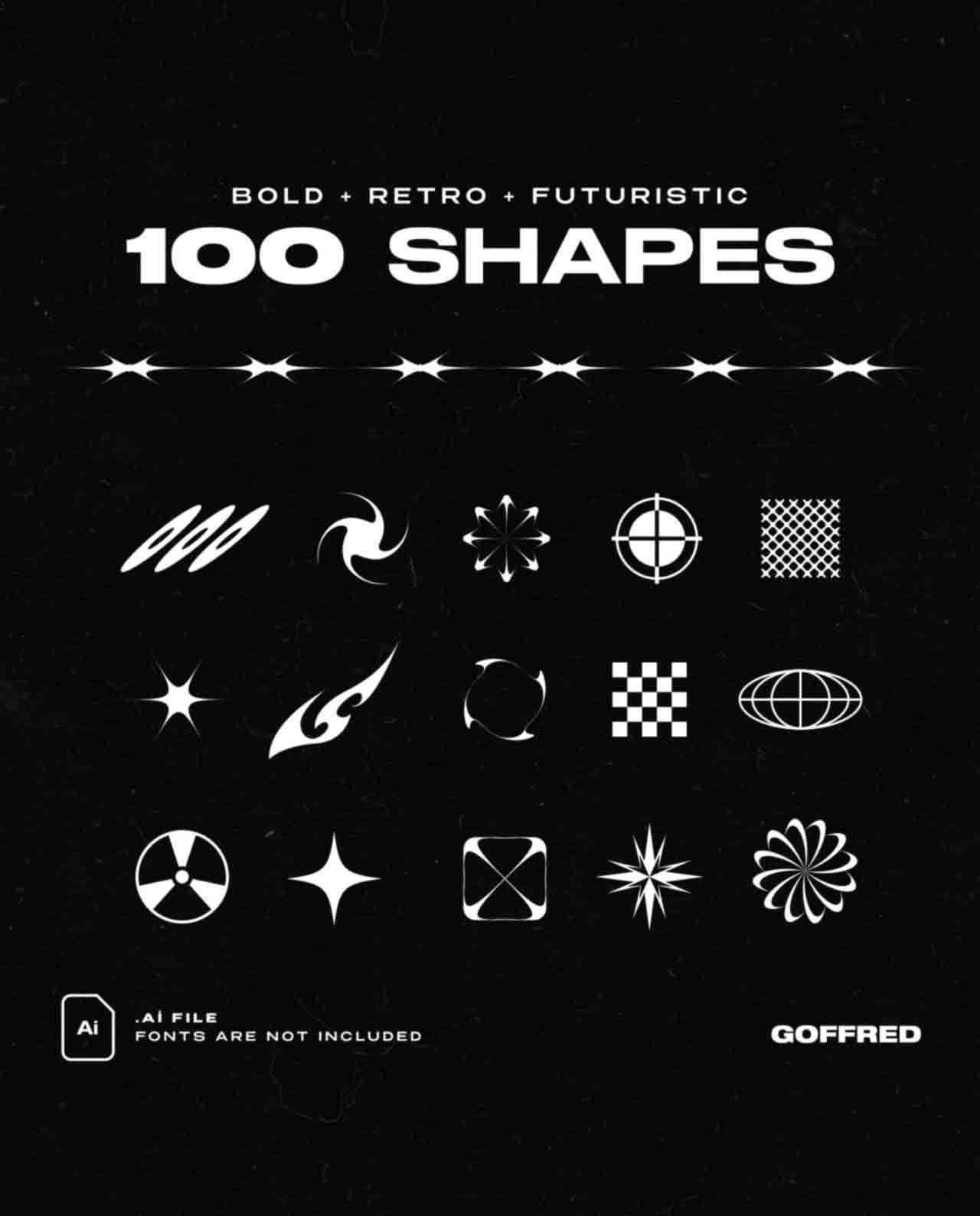 Design Elements Pack: 100 Shapes gallery image 2