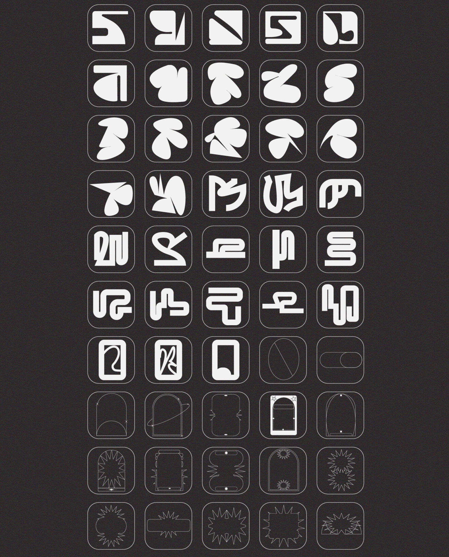 Design Elements Pack #6: 100 Organic Shapes gallery image 3