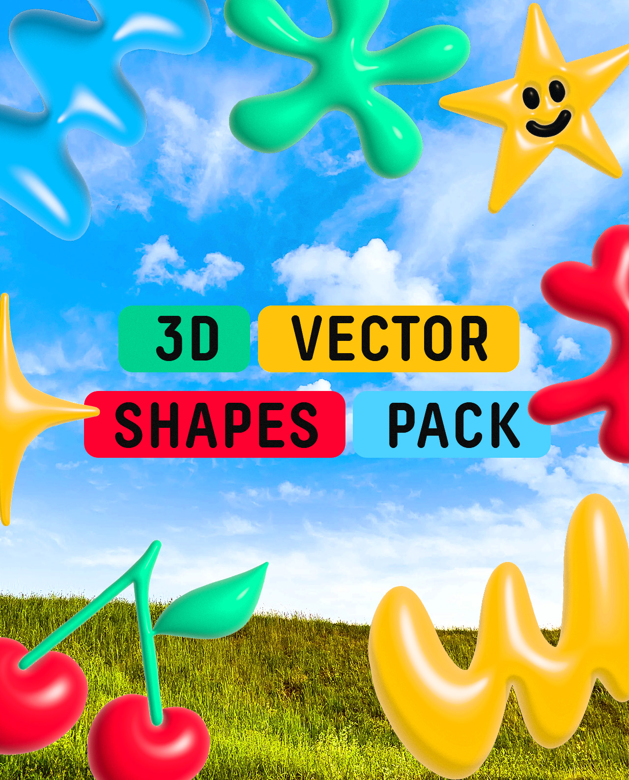 Design Elements Pack #7: 3D Vector Shapes Pack