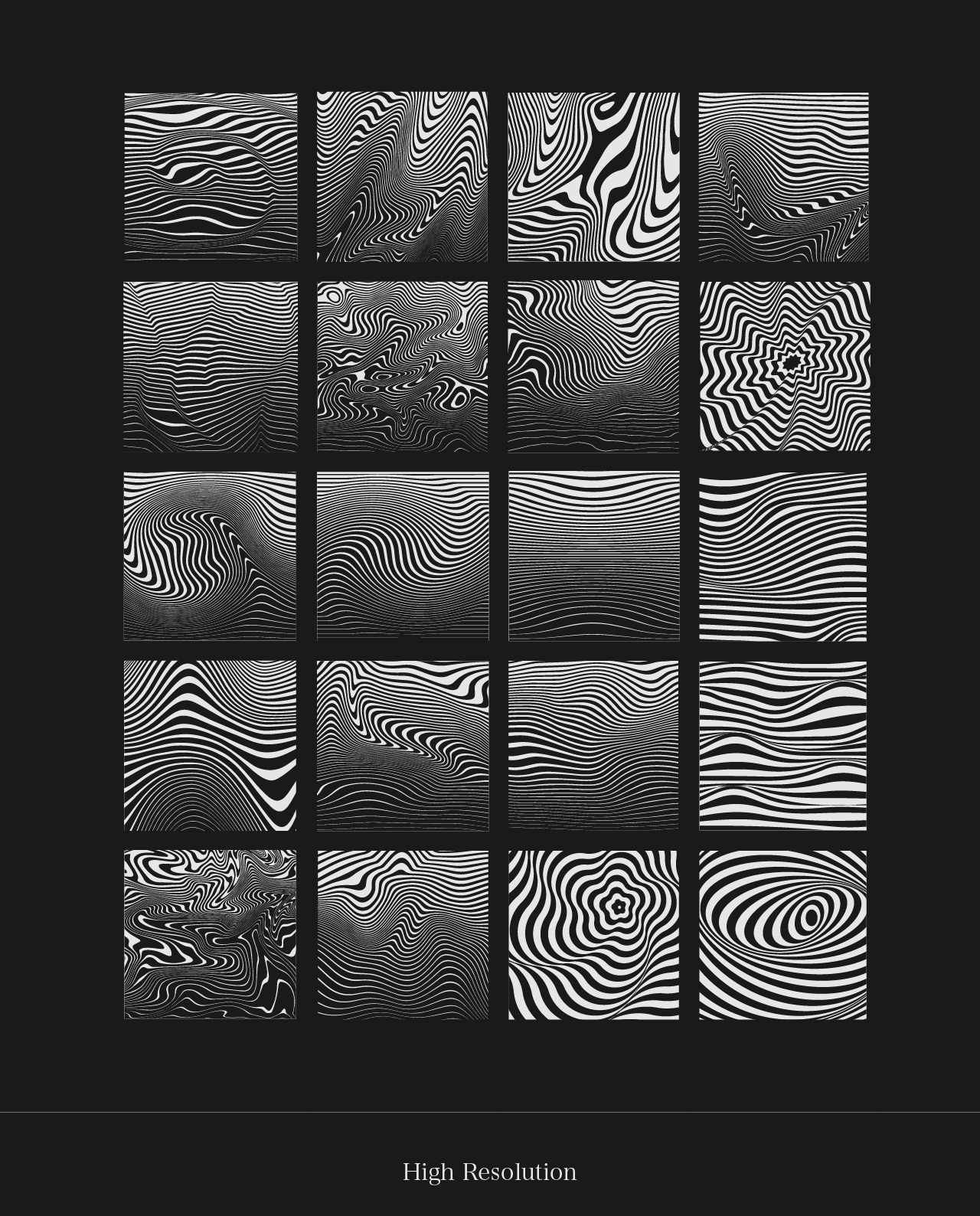 Distorted Waves - 20 Vector Patterns (Free) gallery image 2