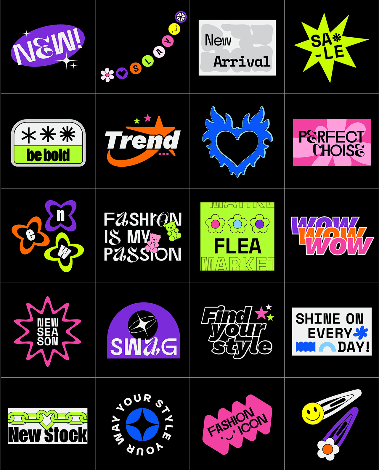 Fashionista Sticker Pack - 20 Pieces gallery image 2