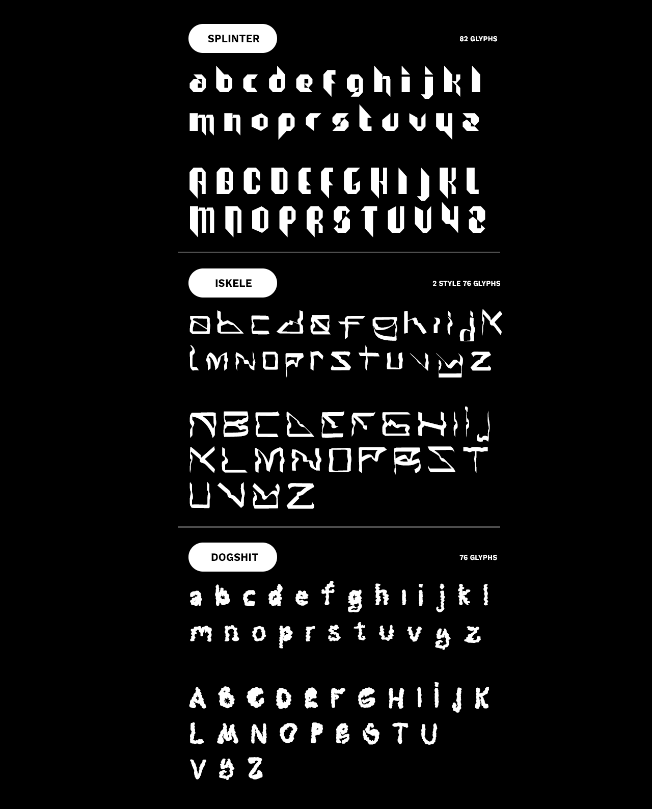 3 fonts: Splinter, Dogshit, Iskele gallery image 2