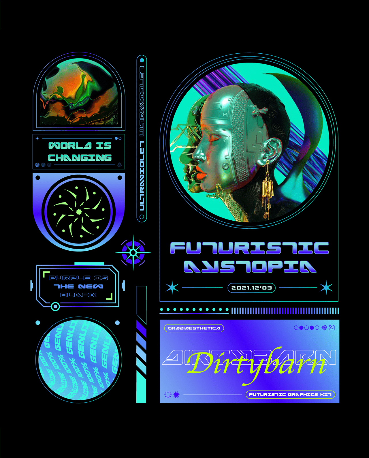 Futuristic Graphics Kit (Free) gallery image 2