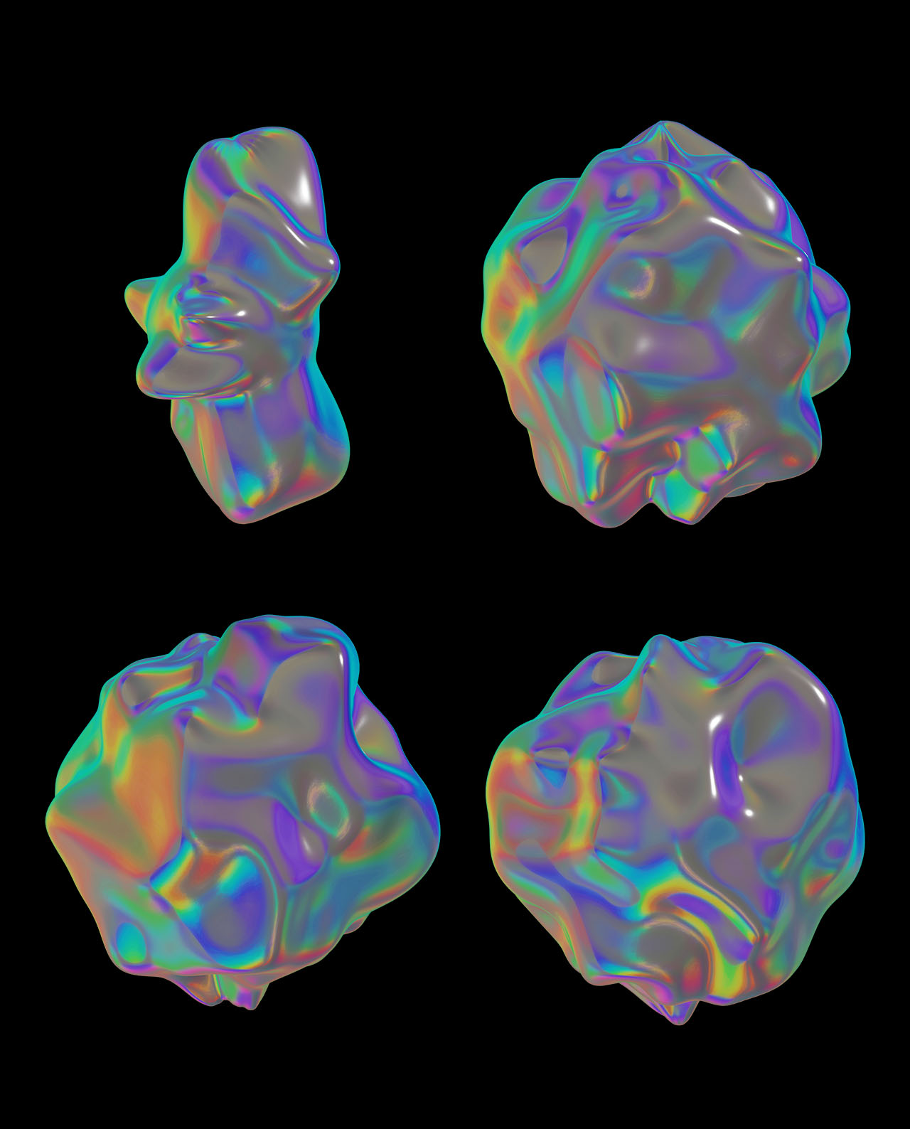 Holographic Materials Pack 9 Videos + 30 PNGs + 8 Background gallery image 3
