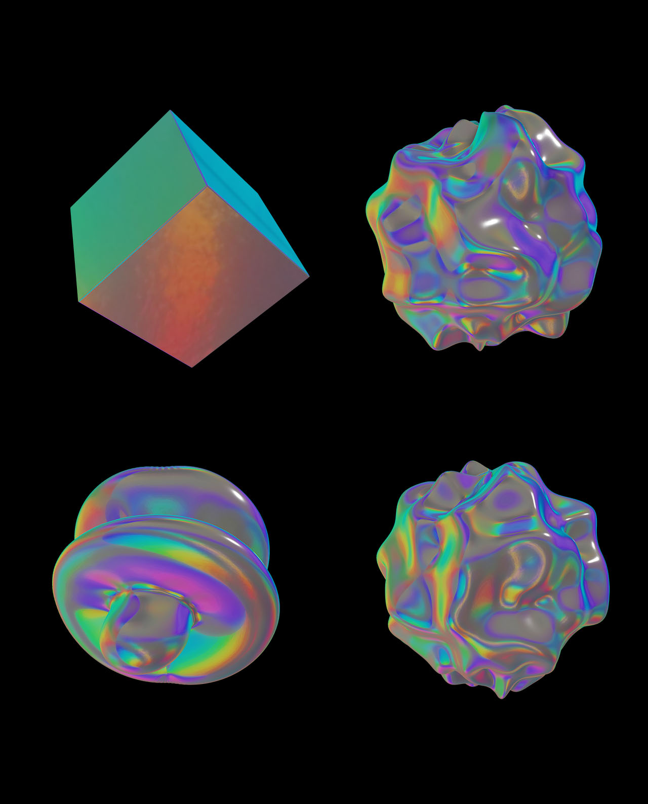 Holographic Materials Pack 9 Videos + 30 PNGs + 8 Background gallery image 6