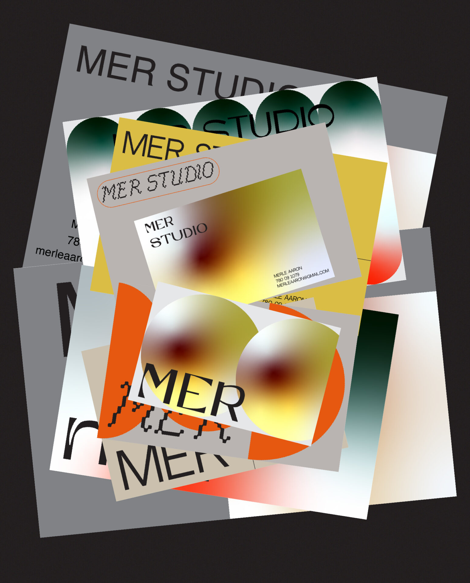 Modern & Gradient Business Card Designs - 5 Variations