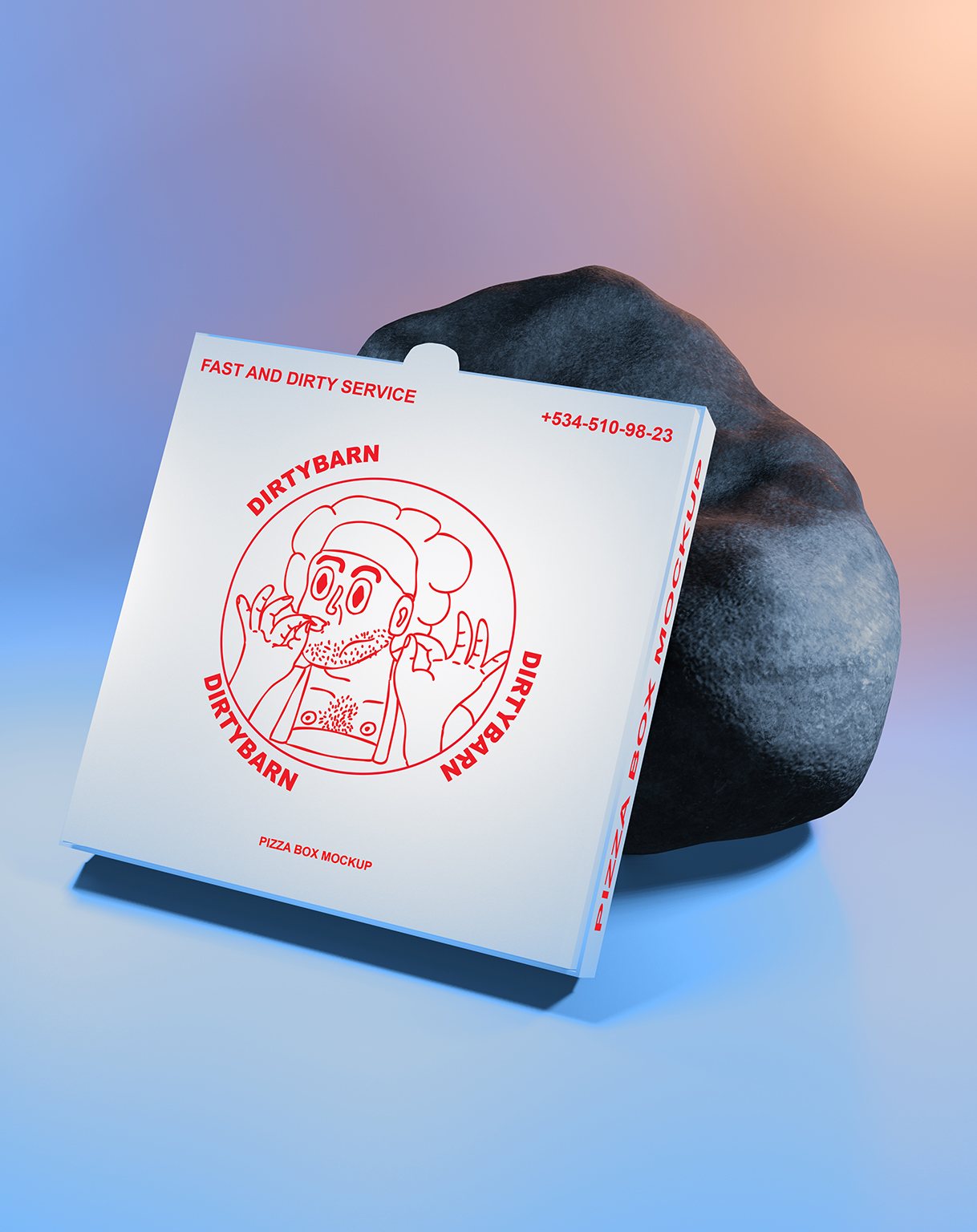 Pizza Box 3D Mockup - 6 Scenes and Places gallery image 3