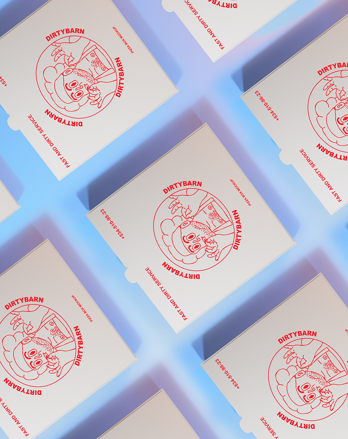 Pizza Box 3D Mockup - 6 Scenes and Places gallery image 5