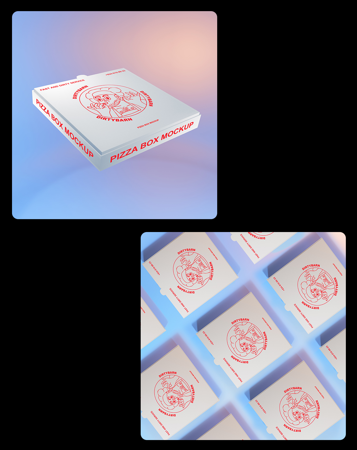 Pizza Box 3D Mockup - 6 Scenes and Places gallery image 6