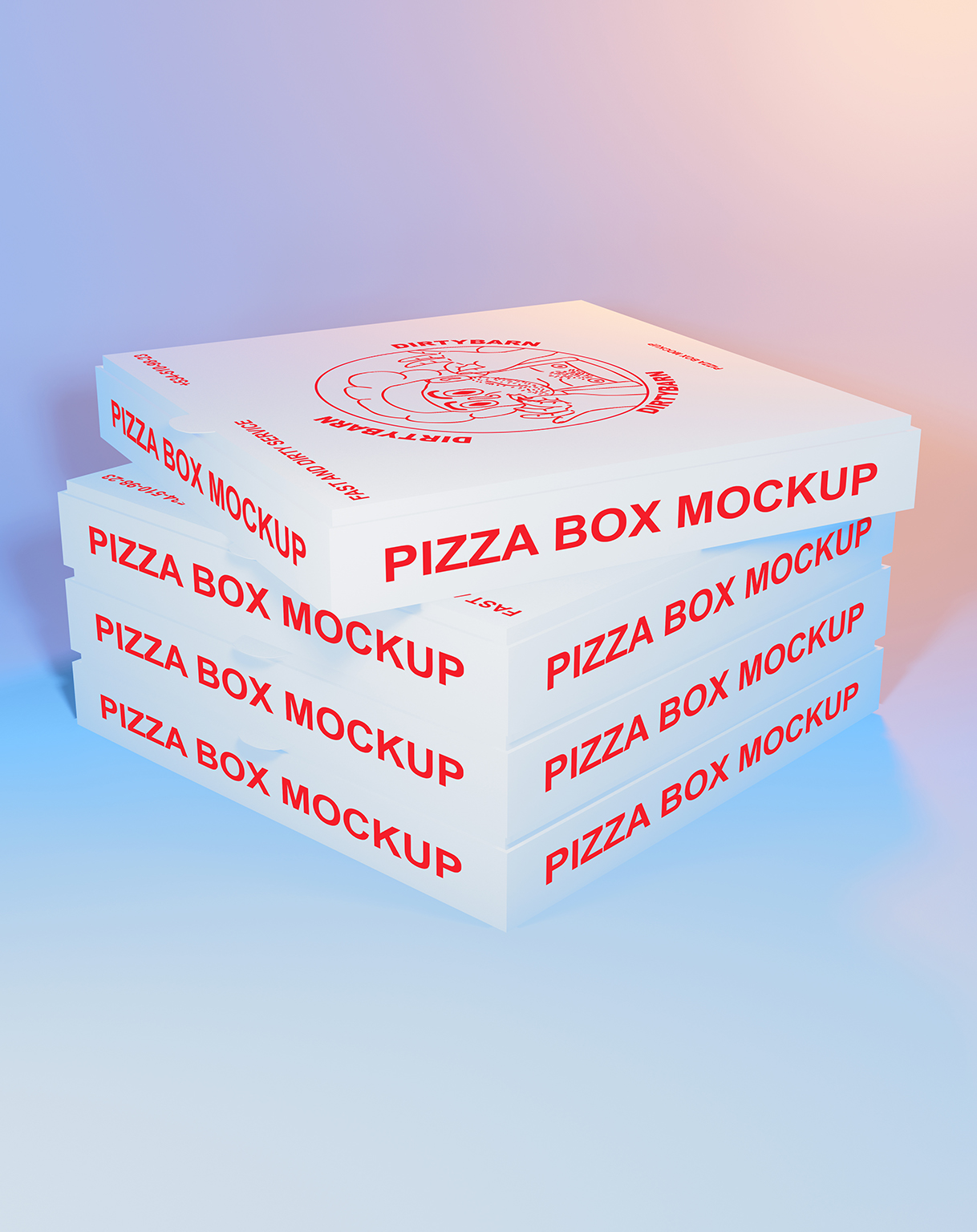 Pizza Box 3D Mockup - 6 Scenes and Places gallery image 7