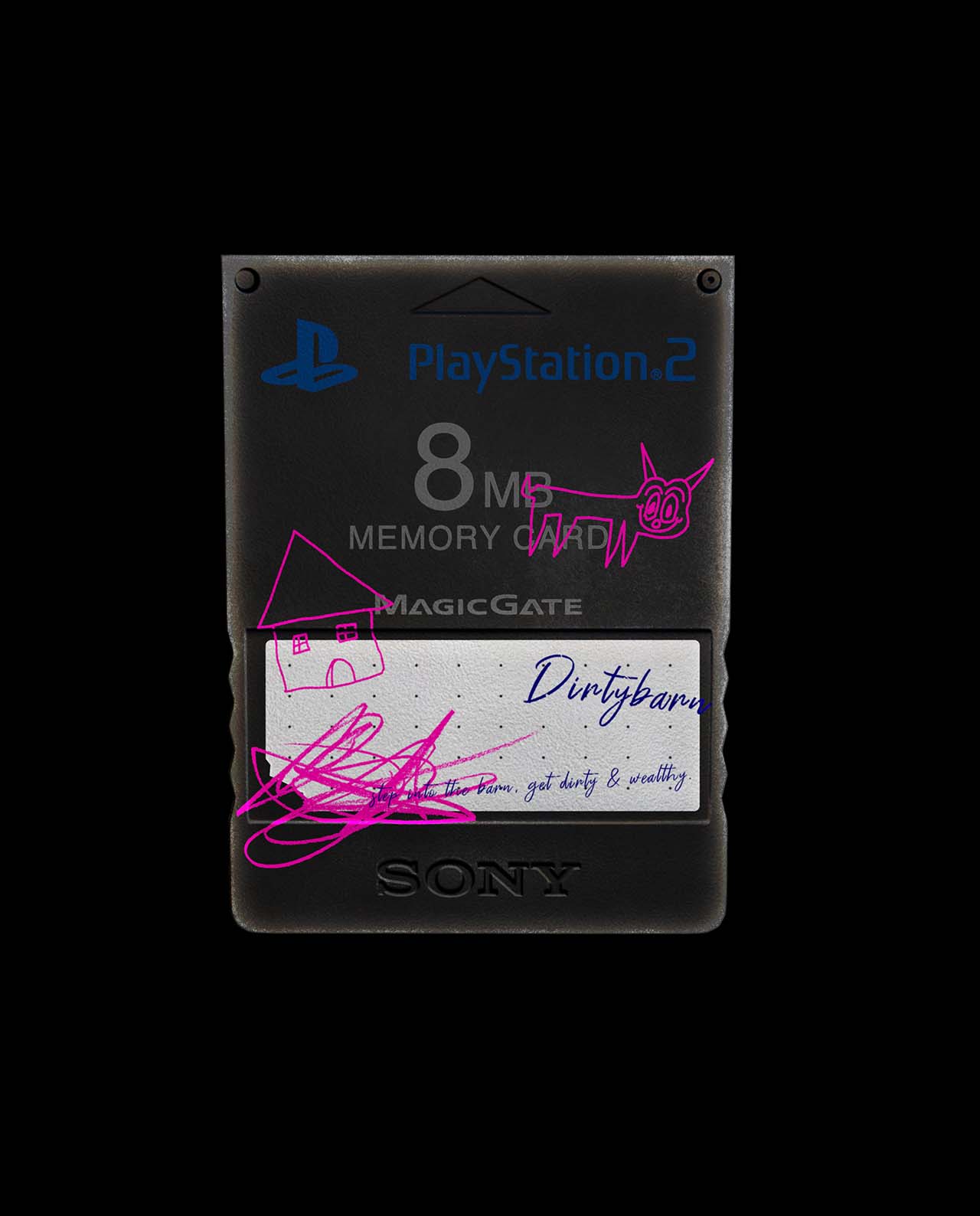 Playstation 2 Memory Card Mockup (Free)