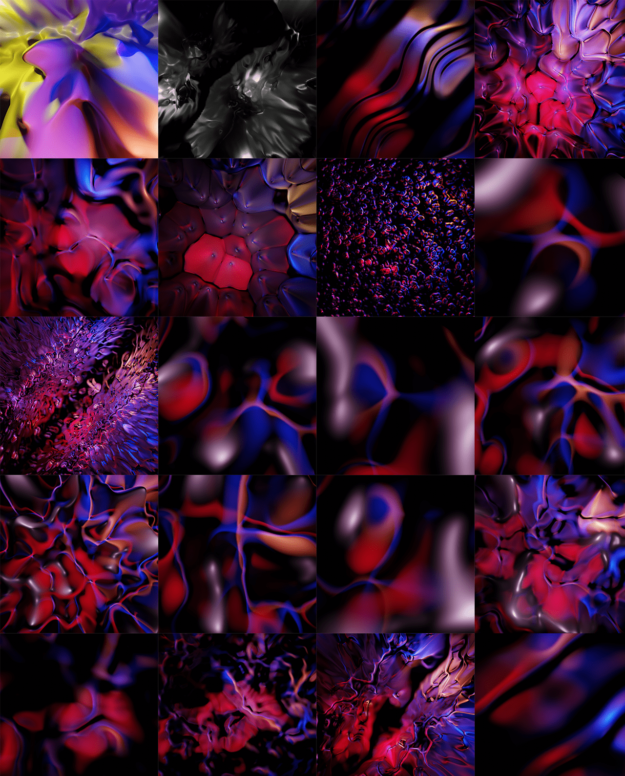 Psychedelic & Abstract Texture Set - 54 Pieces gallery image 3