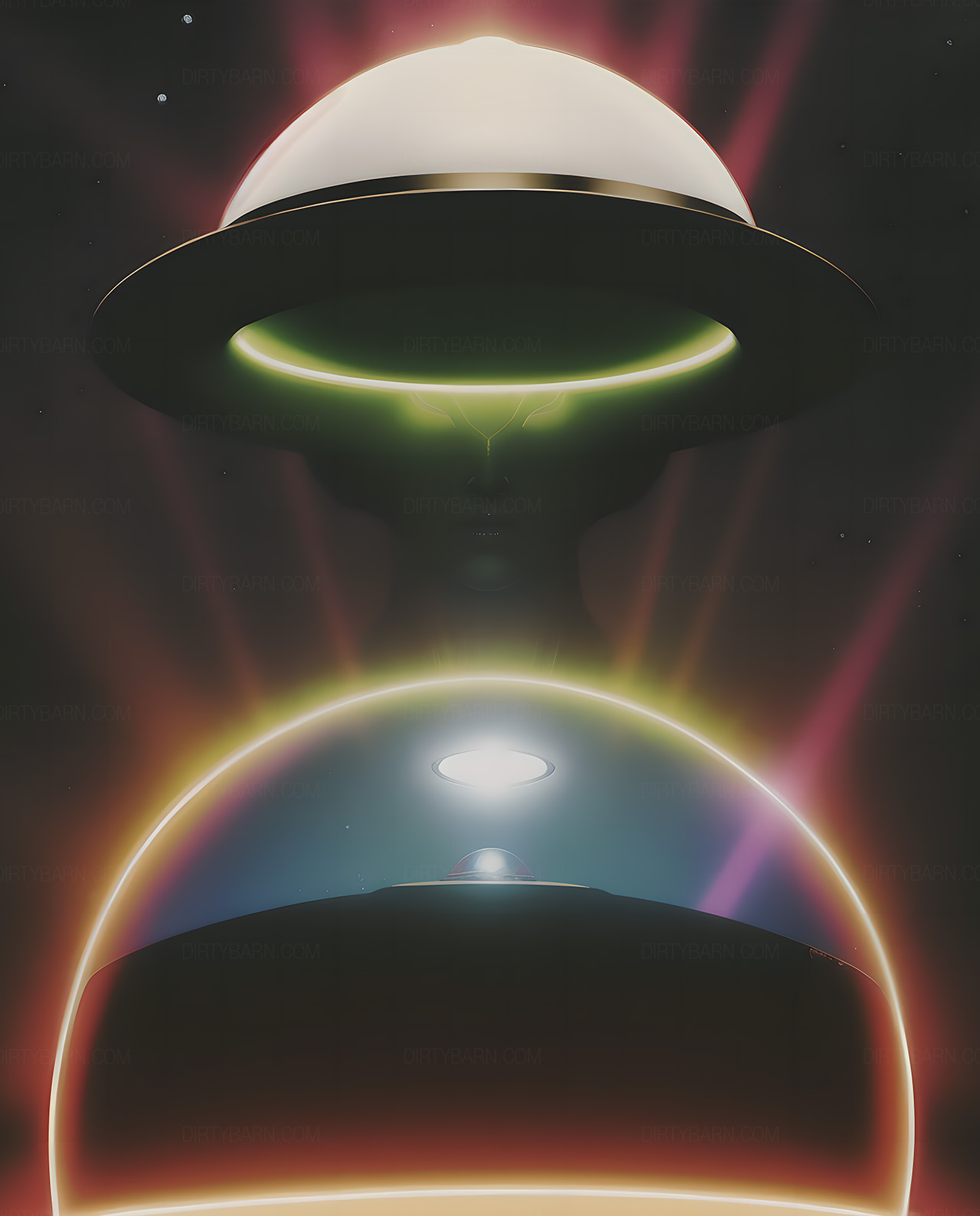 Retro Futuristic Space & Mushroom Clouds Background Pack gallery image 3