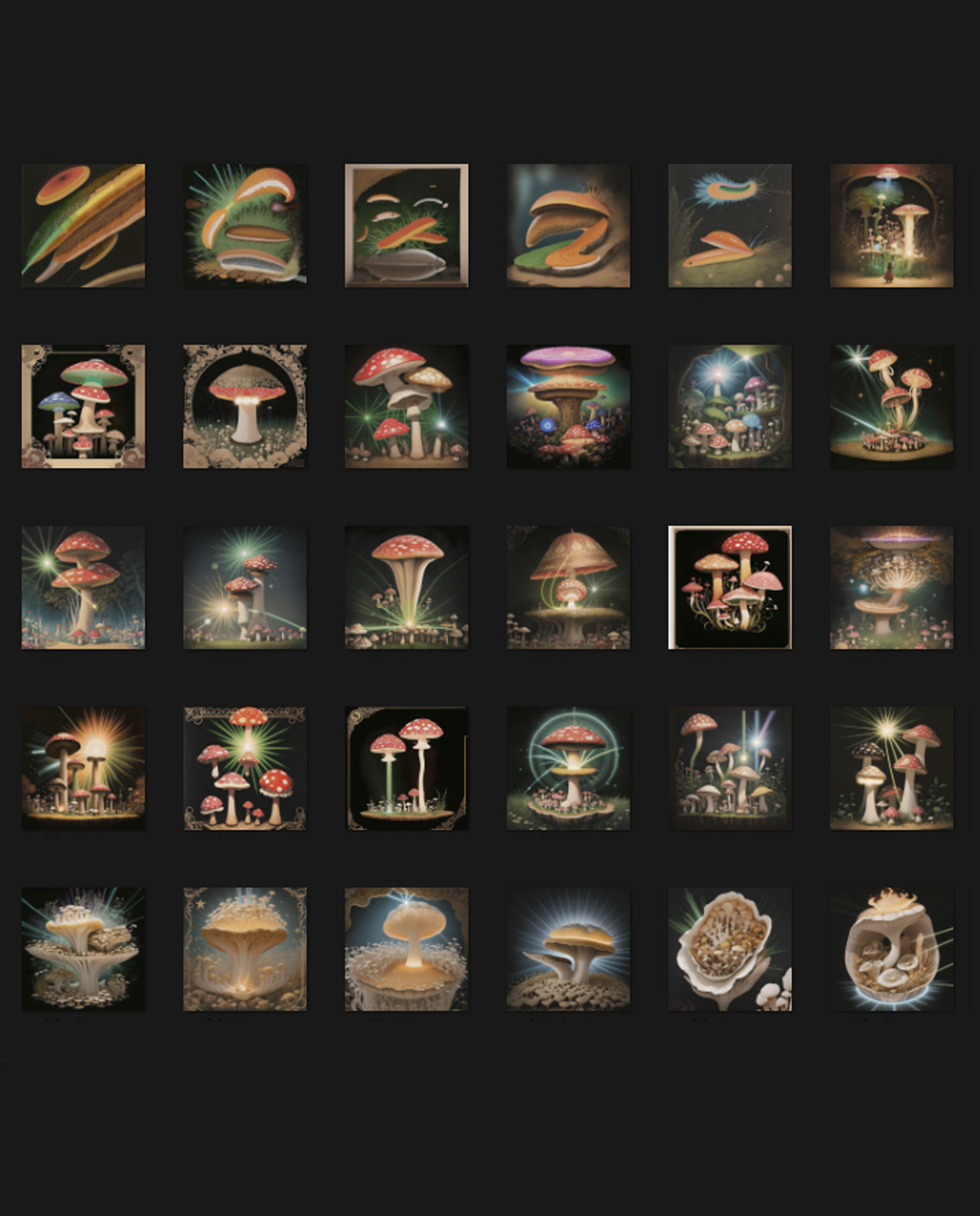 Retro Futuristic Space & Mushroom Clouds Background Pack gallery image 9
