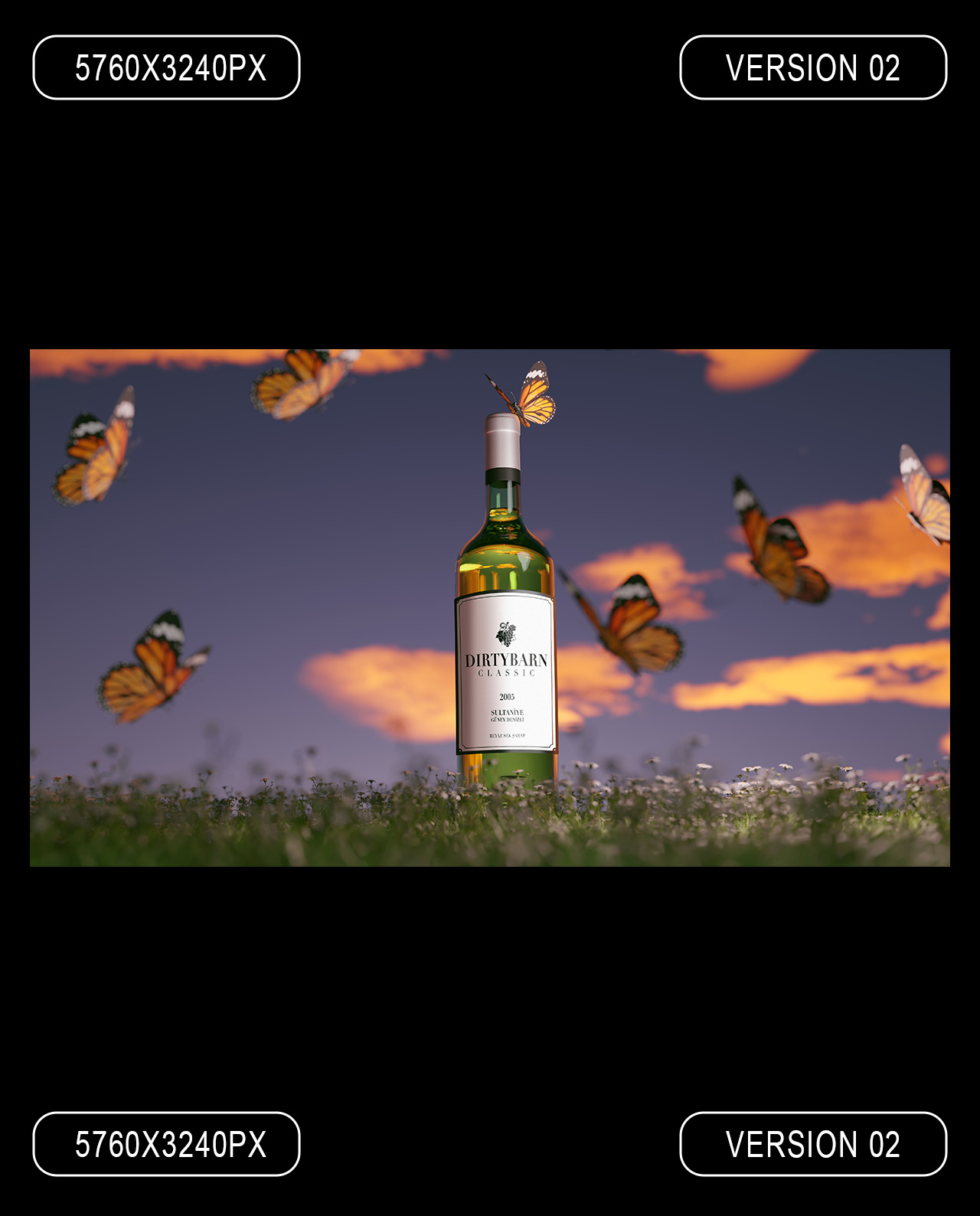 Wine Bottle Mockup gallery image 4