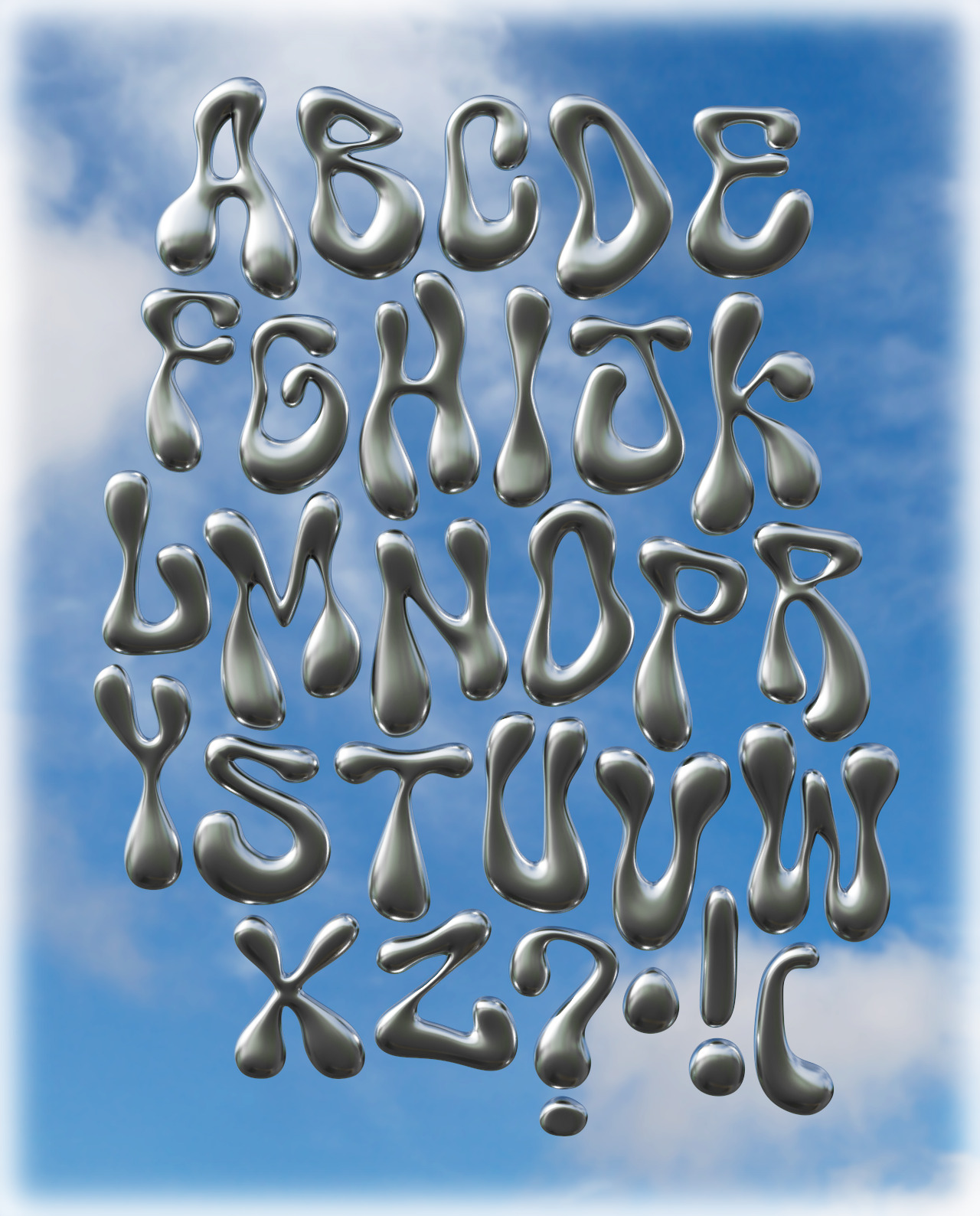 Wobbly 2 | Bubbly Letters with 3D Style and 20 Variations