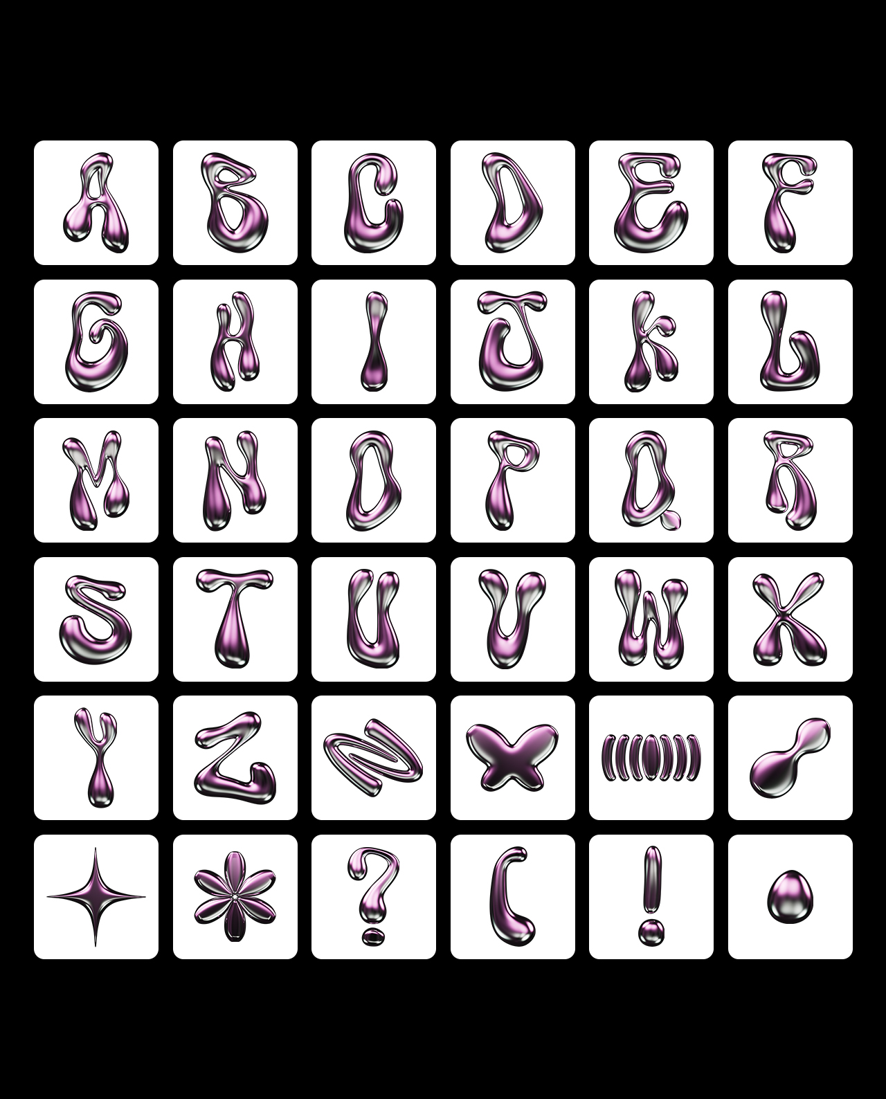 Wobbly 2 | Bubbly Letters with 3D Style and 20 Variations gallery image 8