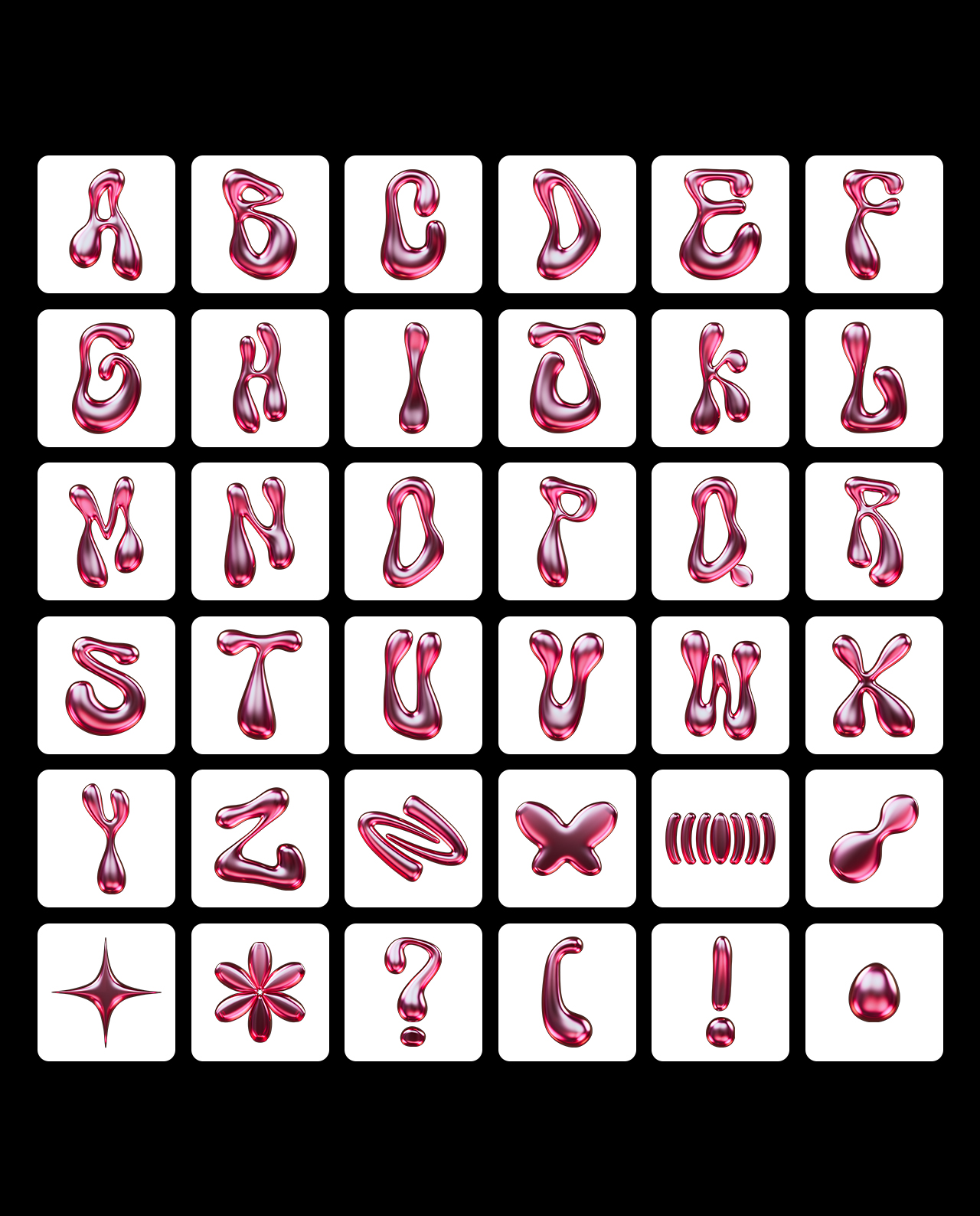 Wobbly 2 | Bubbly Letters with 3D Style and 20 Variations gallery image 12