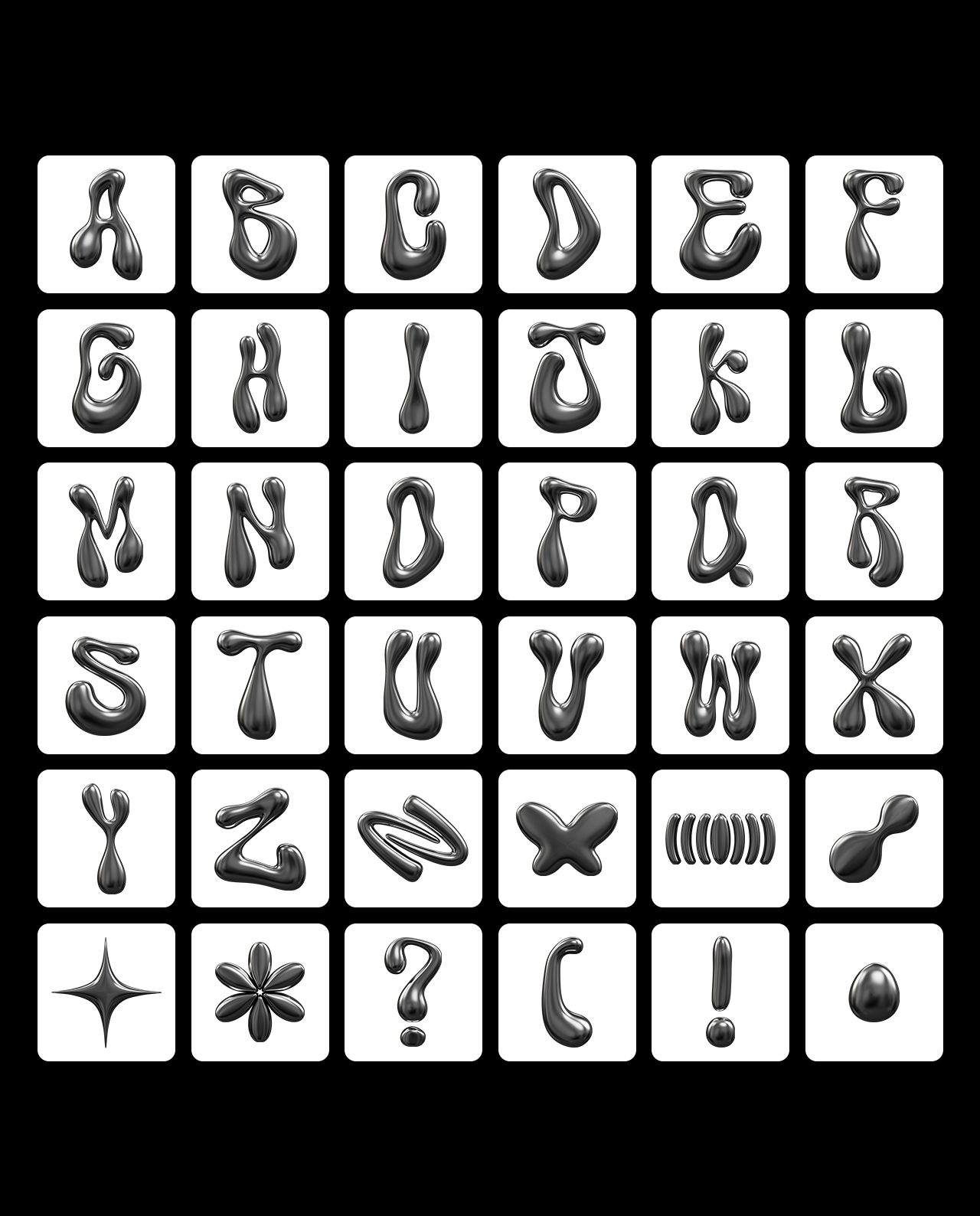 Wobbly 2 | Bubbly Letters with 3D Style and 20 Variations gallery image 25