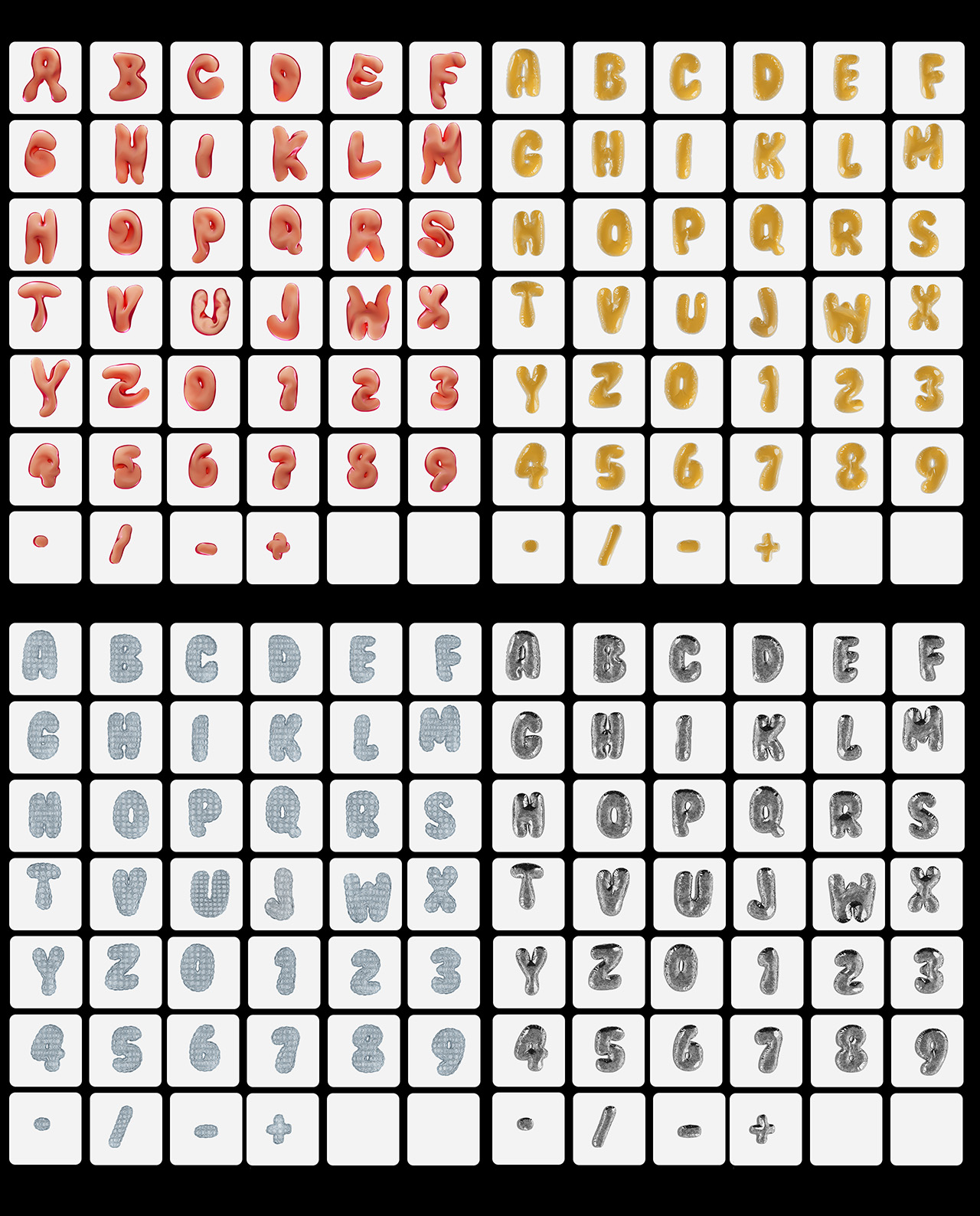 Wobbly | Bubbly Letters with 3D Style and 20 Variations gallery image 11