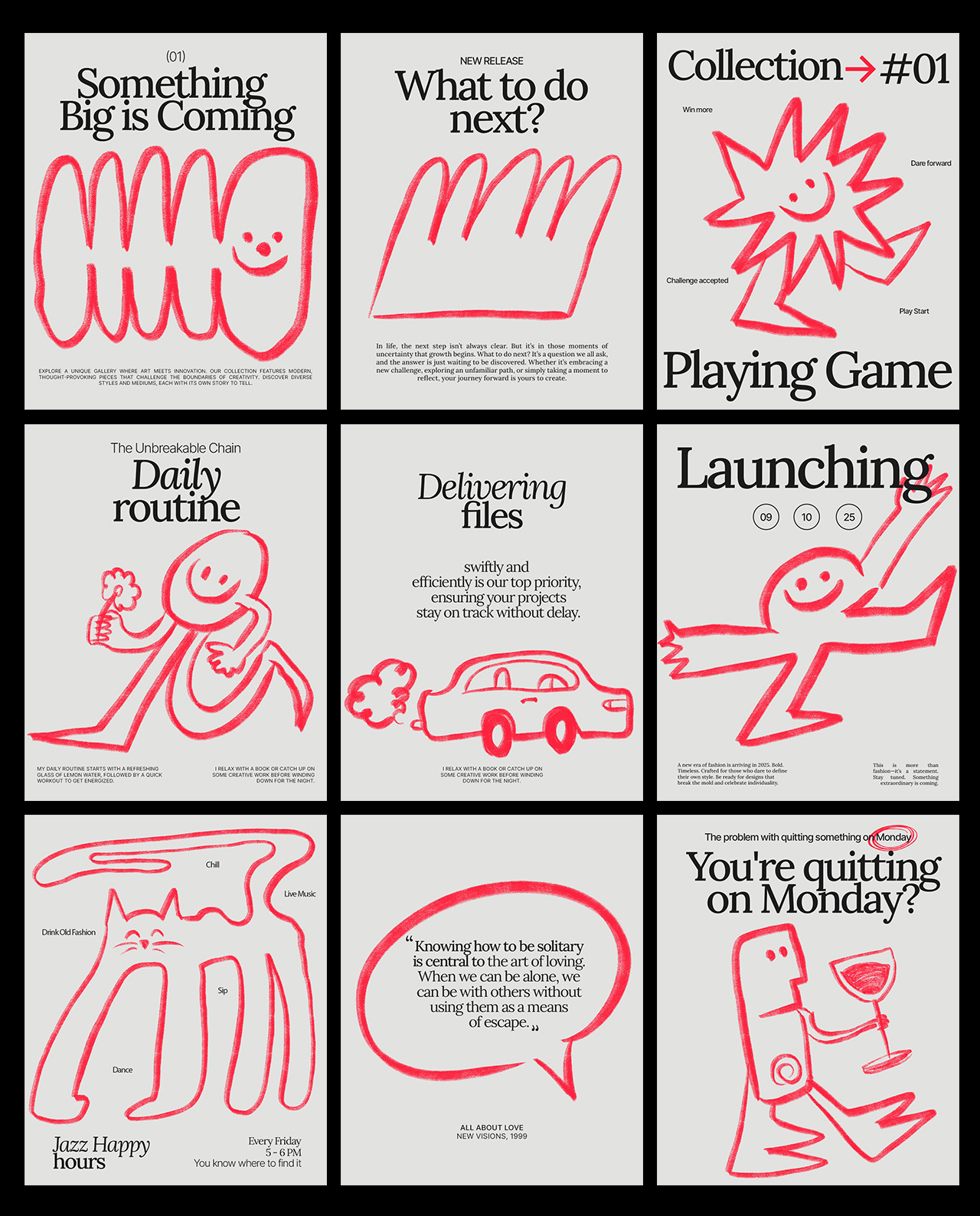 Wonky Social Media Pack - 44 Doodles, 22 Layouts gallery image 3