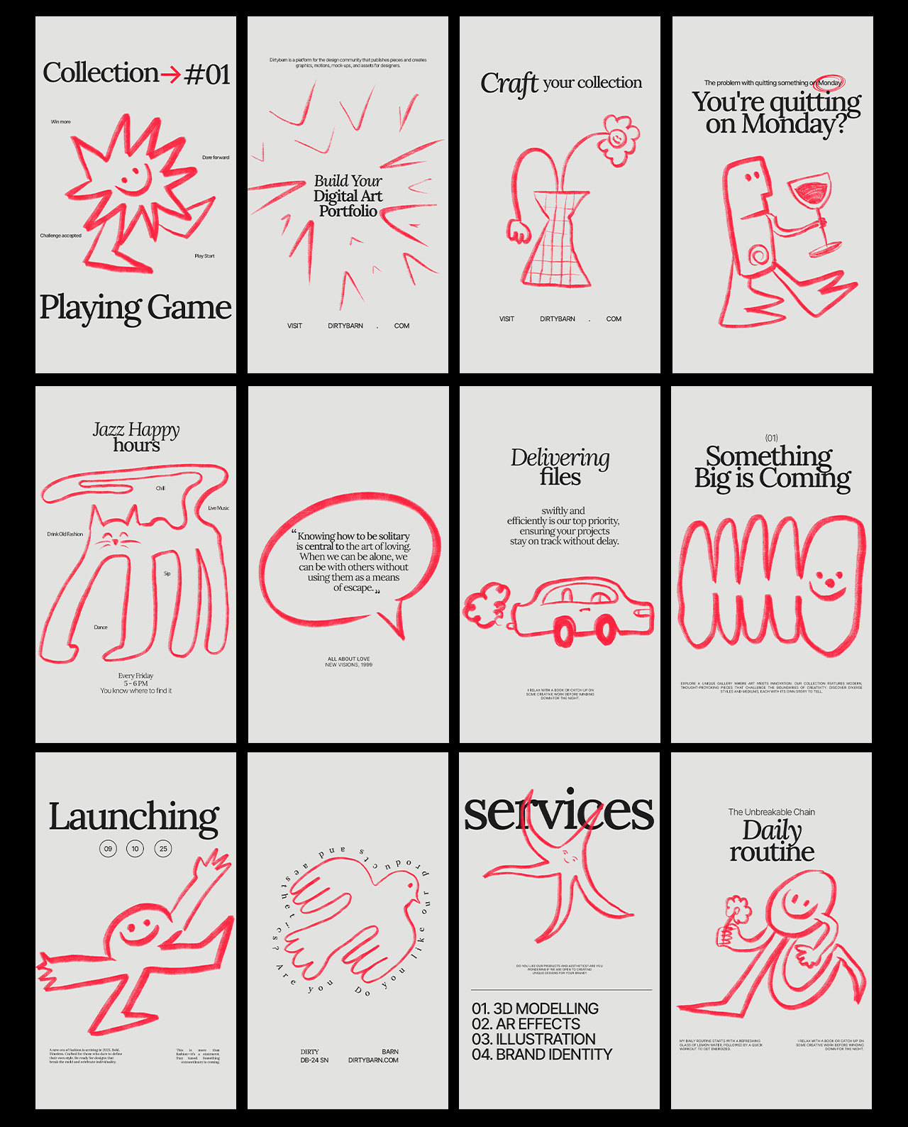 Wonky Social Media Pack - 44 Doodles, 22 Layouts gallery image 6