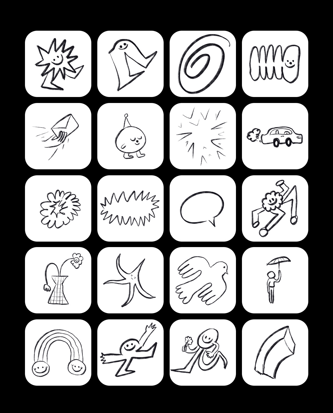 Wonky Social Media Pack - 44 Doodles, 22 Layouts gallery image 11