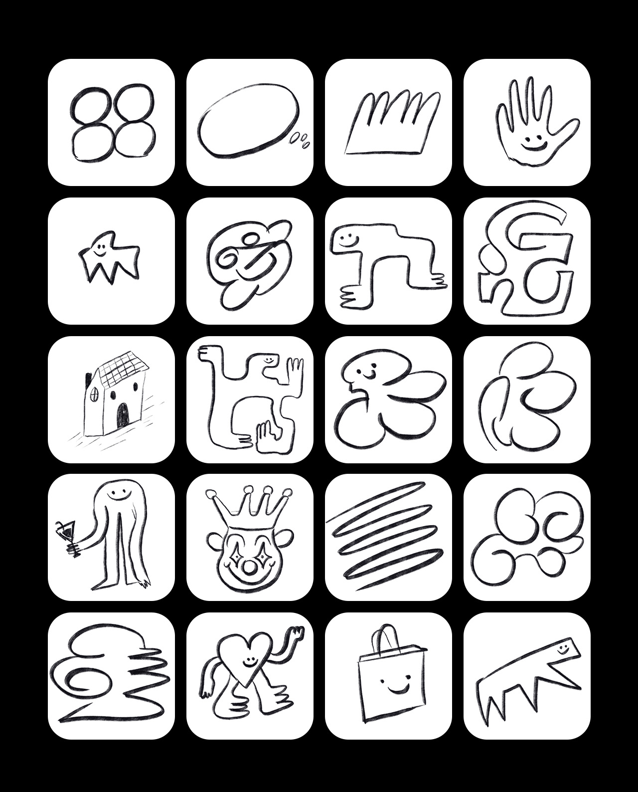 Wonky Social Media Pack - 44 Doodles, 22 Layouts gallery image 12