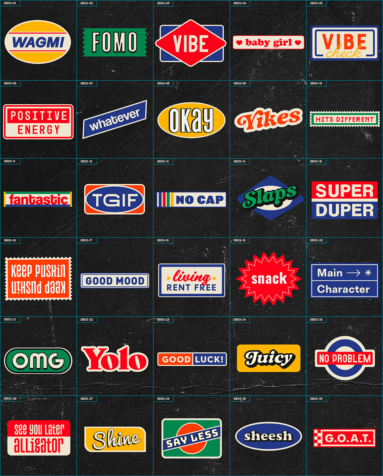 Word Clippings: Retro Stickers and Headlines II – 30 Pieces gallery image 2