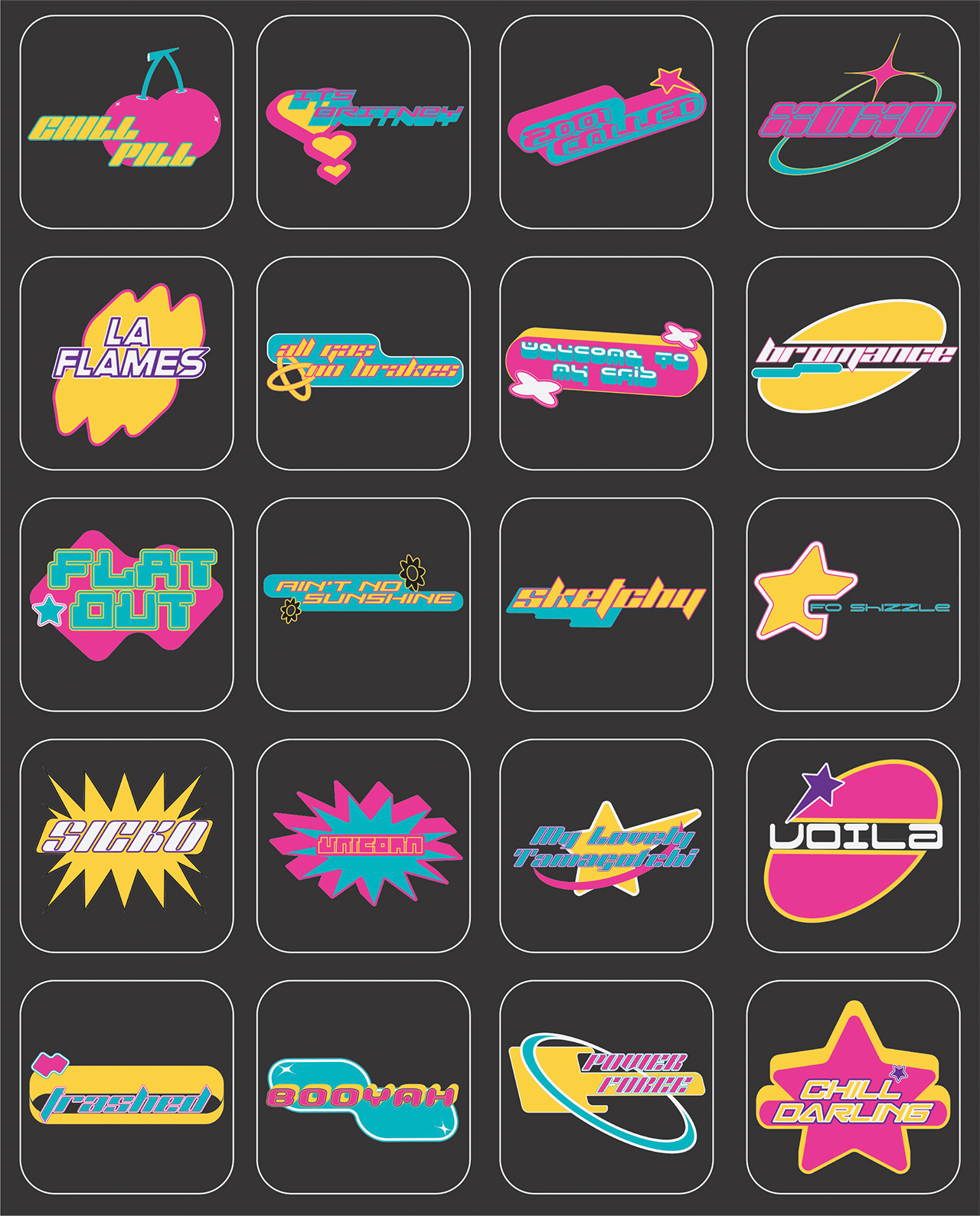 Y2K Templates - 20 Pieces