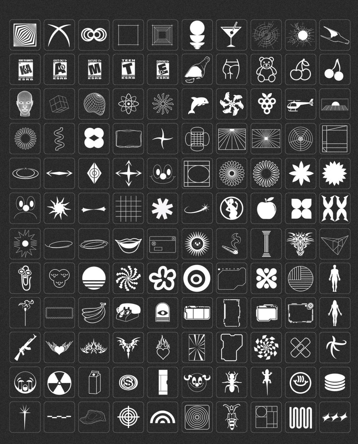 Design Elements Pack: 400 Shapes, 65 Textures » Dirtybarn