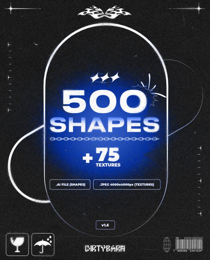 Design Elements Pack: 500 Shapes, 75 Textures 1