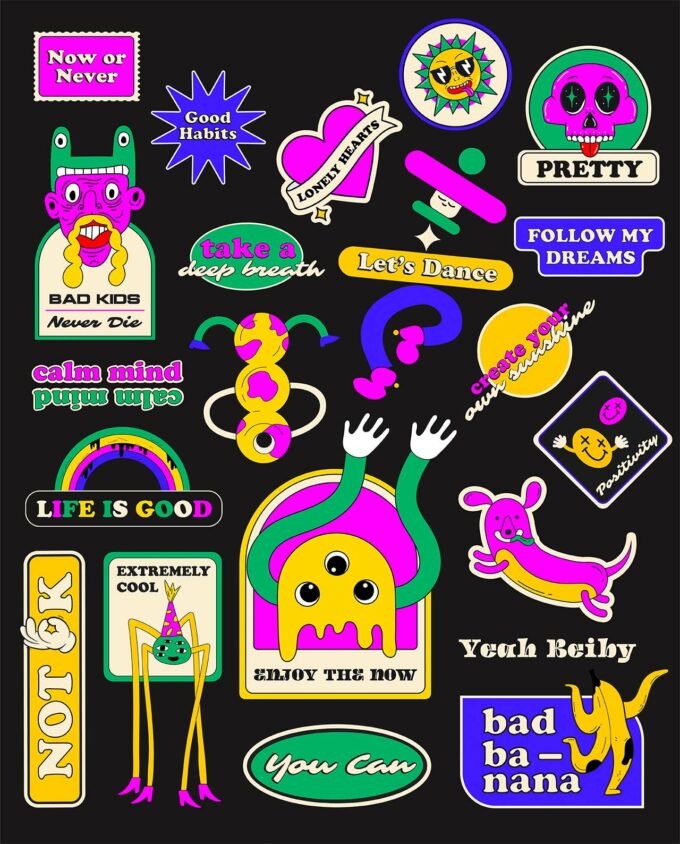 Colorful and Retro Sticker Pack - Part II 3