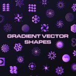 Gradient Minimal Vector Shapes – 50 Pieces