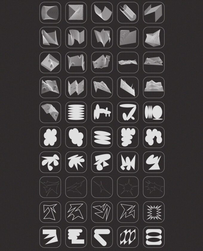 Design Elements Pack #6: 100 Organic Shapes 4