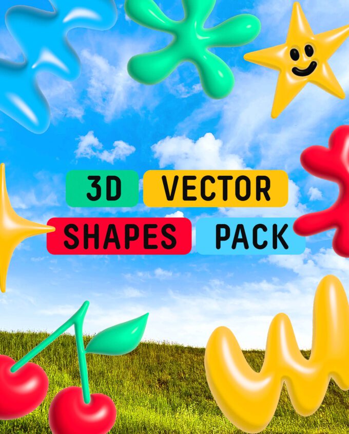 Design Elements Pack #7: 3D Vector Shapes Pack 1