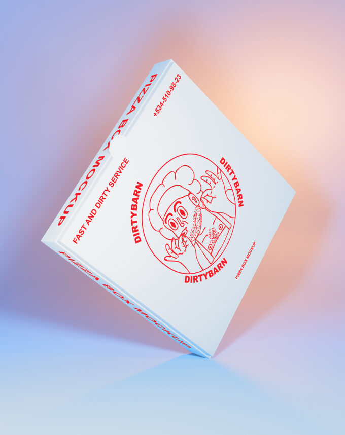 Pizza Box 3D Mockup - 6 Scenes and Places 1