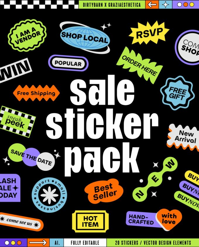 Flash Sale Sticker Pack - 20 Pieces 1