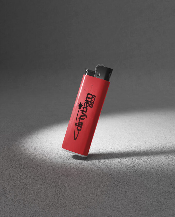 3D Lighter Mockup - 5 Scenes 1